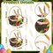 2 Pack Easter Basket Woven Easter Bunny Basket with Handle Wicker Easter Gift Basket Rabbit Eggs Candy Basket